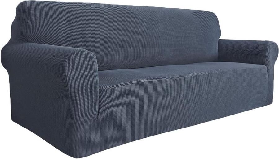 Verstelbare bankhoes elastisch wasbaar 1 stuk grijs geschikt voor 3-zits bank