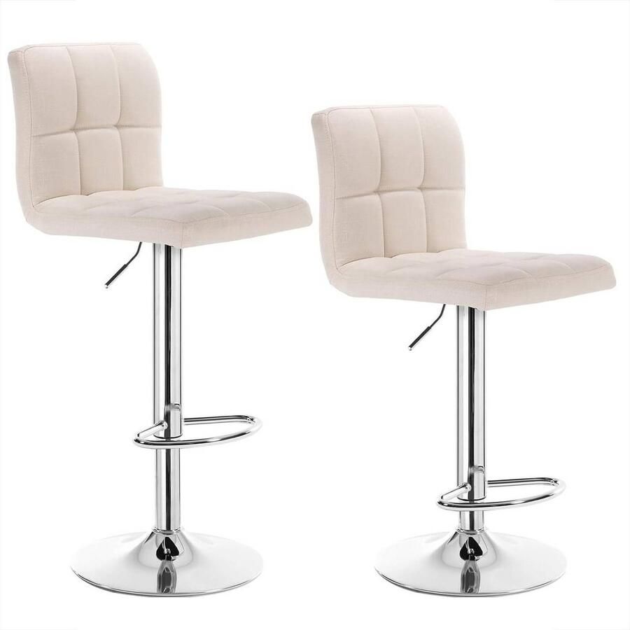 Rootz Living Rootz Verstelbare Barkruk Tegenkruk Draaistoel Ergonomisch Ontwerp Hoge Duurzaamheid Vloerbescherming 92cm-114cm x 60cm-82cm