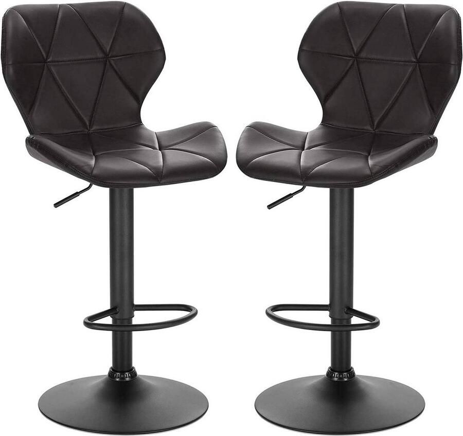 Rootz Living Rootz Verstelbare Barkrukken Tegenkrukken Draaistoelen Hoog comfort kunstleer Modern design Sterke stabiliteit 90cm-112cm x 47cm x 39cm