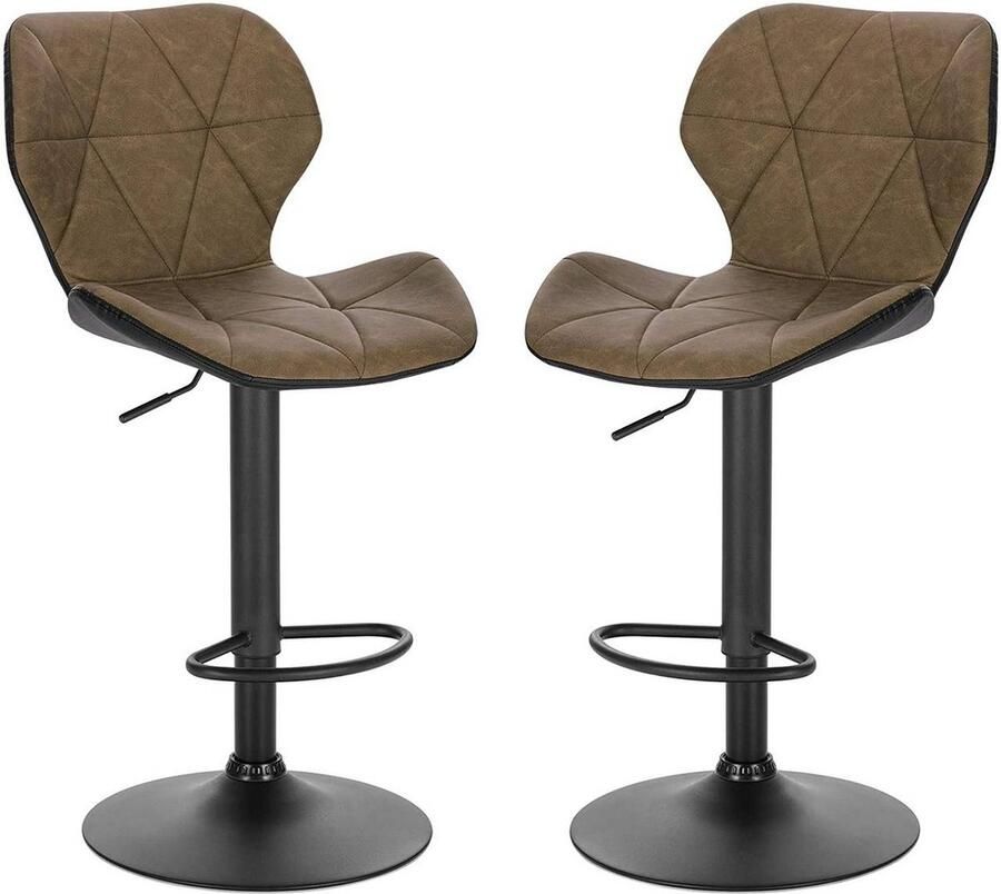 Rootz Living Rootz Verstelbare Barkrukken Tegenkrukken Draaistoelen Hoog comfort Modern design Duurzame constructie 90-112 cm x 47 cm x 39 cm