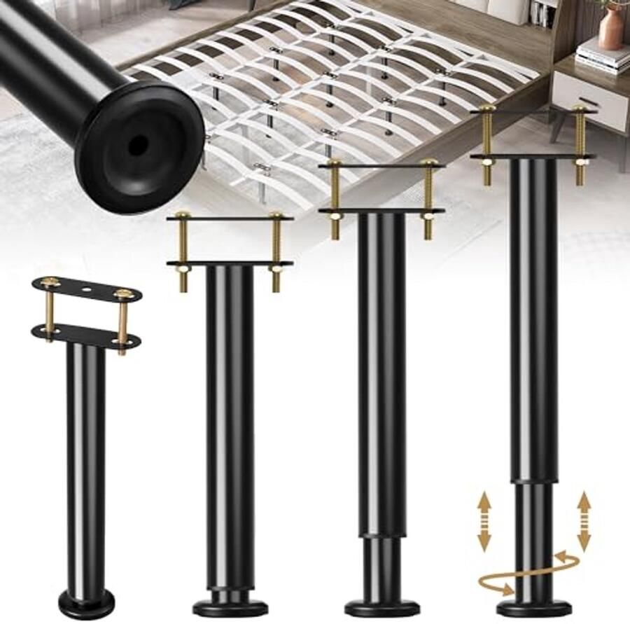 Verstelbare Bedframe Middensteunpoten Zwaar Belastbare Stalen Steunpoten voor Bedden