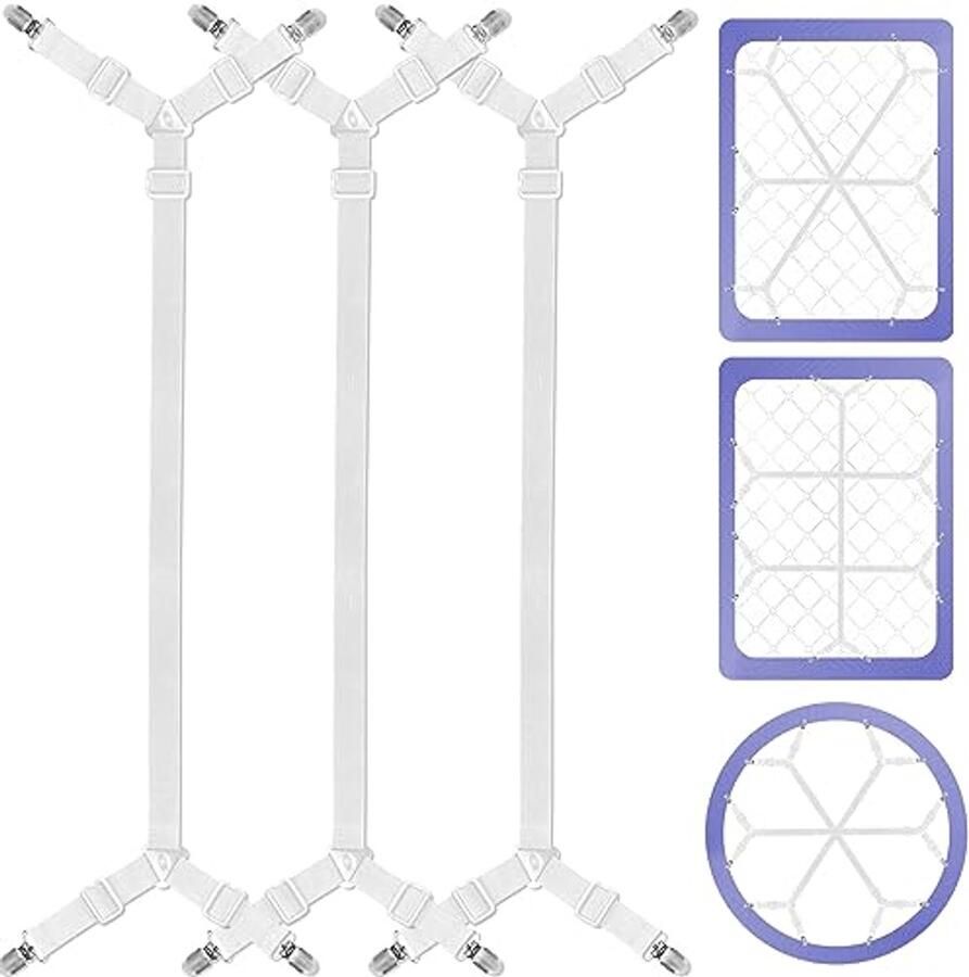 Verstelbare Bedlakens Straps 3 Sets 12 Wegen Klemmen voor een Stevig Bed