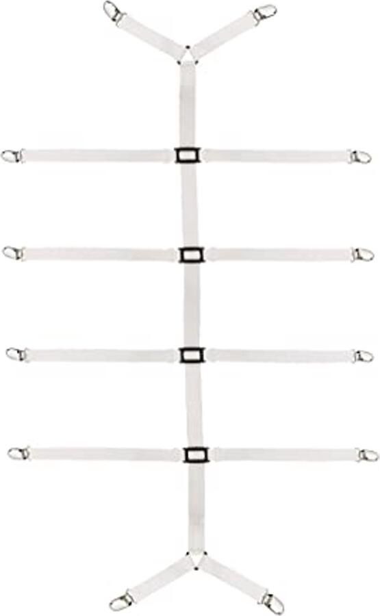 Verstelbare Bedlakenspanner met Metalen Clips Ideaal voor Laken Matras of Bank Elastische Matrashouder