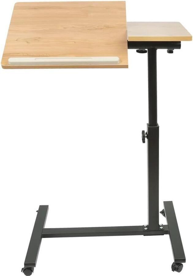Verstelbare Bedtafel voor Laptop met Wielen Opvouwbaar Computerbureau voor Thuisgebruik