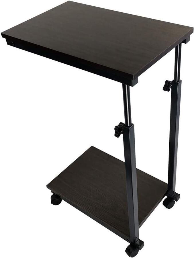 Verstelbare bijzettafel moderne design 1 stuk walnoot hout