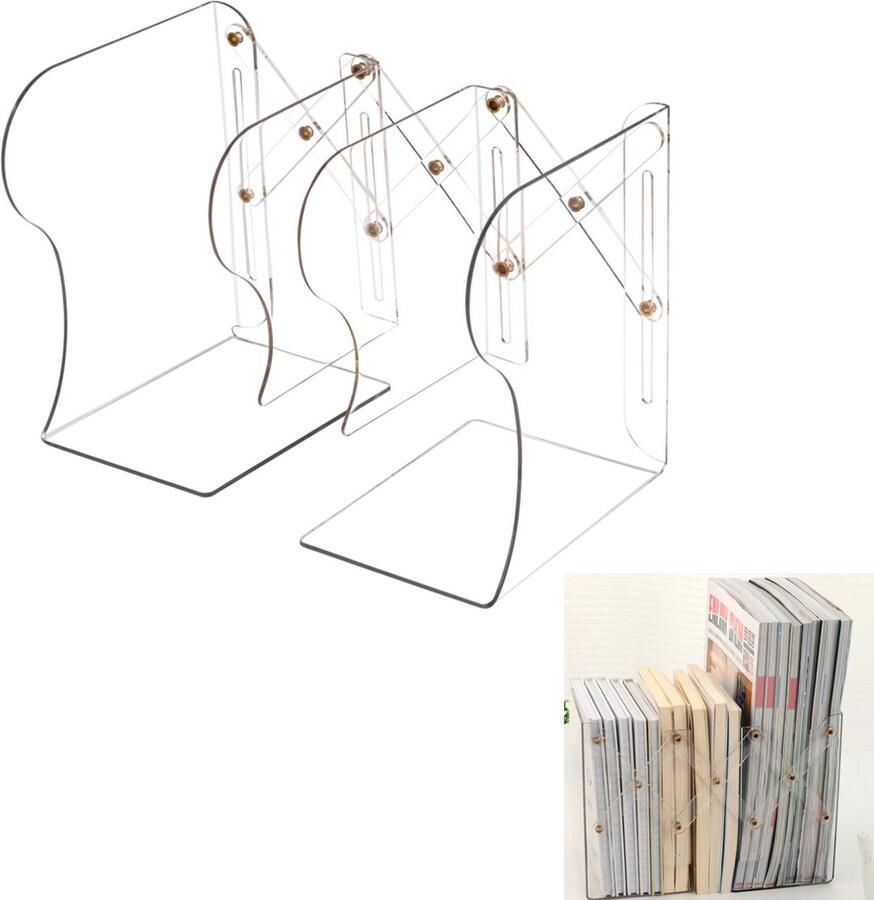Verstelbare boekensteunen kunststof boekensteunen met 2 verdelers Boekensteunen Boekenstandaard Boekensteun Boekenhouder doorzichtige boekensteunen uitbreidbare boekensteunen boekenorganizer voor bureau kantoor thuis en op school