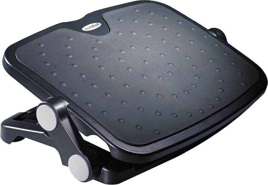 Verstelbare Bureau-Voetensteun Ergonomisch design 1 stuk Zwart Aluminium en Kunststof