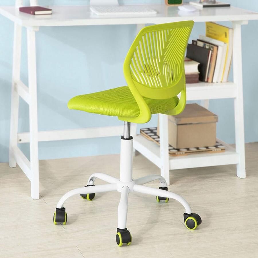 Rootz Living Rootz verstelbare bureaustoel voor kinderen jeugddraaistoel bureaustoel ergonomisch ontwerp nek- en rugsteun stille 360 ​​graden wielen 77-89 cm x 46-58 cm x 54 cm