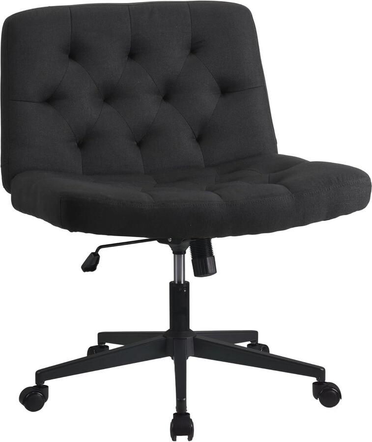 Verstelbare Bureaustoel zonder Armleuningen Ergonomische Hoogte Verstelbare Stoel met Stilste Wielen voor Kantoor en Woonkamer