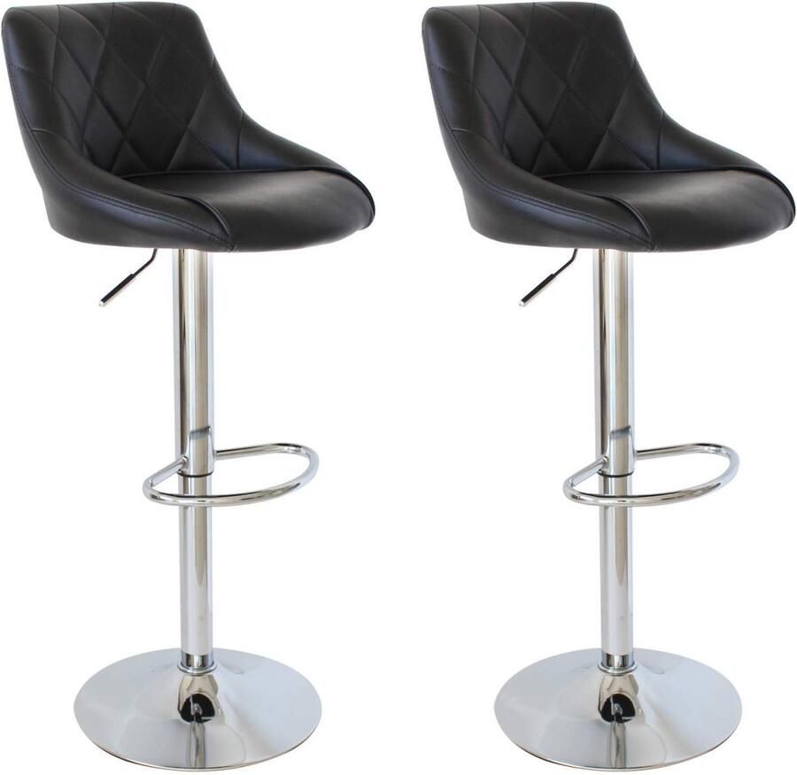 Rootz Living Rootz Verstelbare Draaibare Barkruk Set Barkrukken Ergonomisch Ontwerp Moderne look Eenvoudige montage 84-106cm x 35cm x 38cm