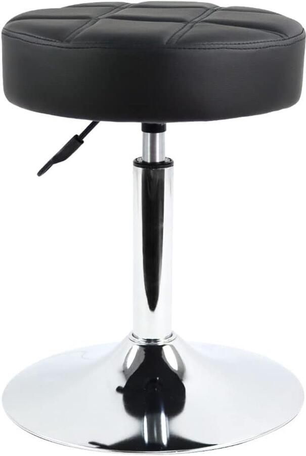 Verstelbare Draaibare Massagestoel Kappers Kruk 1 stuk Zwart PU Lederen