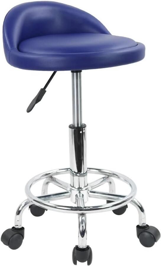 Verstelbare Draaikruk met Lage Rugleuning en Voetensteun Comfortabele Schommelstoel voor Thuis en Werk