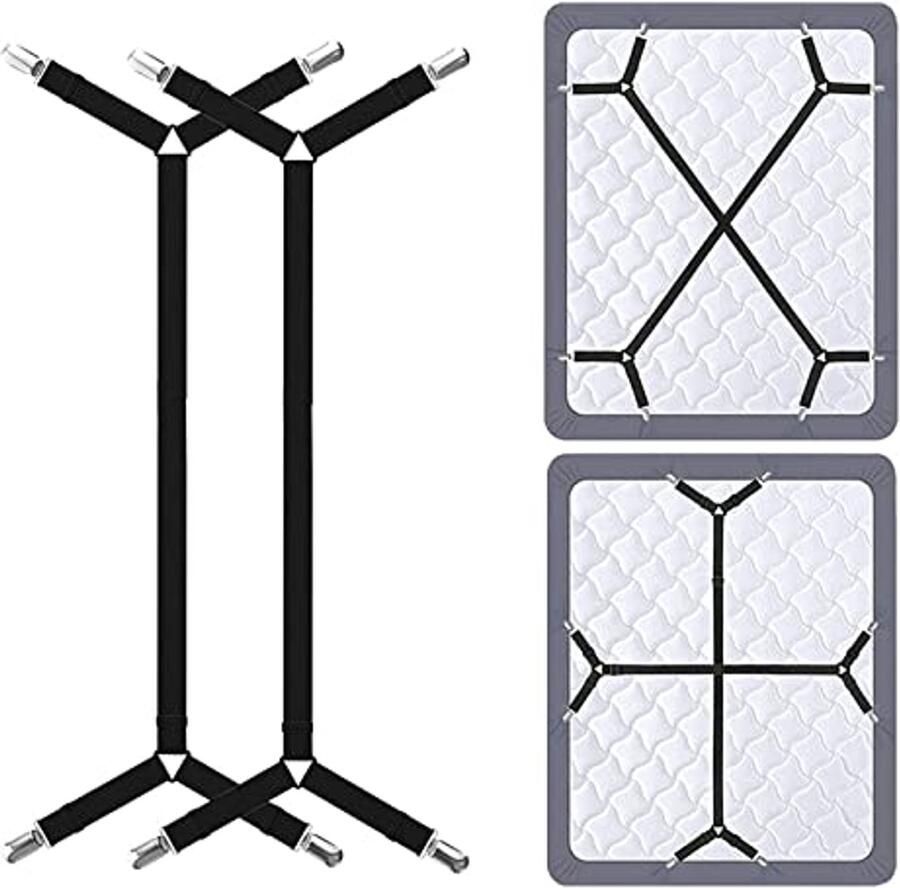 Verstelbare Driehoekige Spanners 2 Stuks voor Hoeslakens en Matrassen