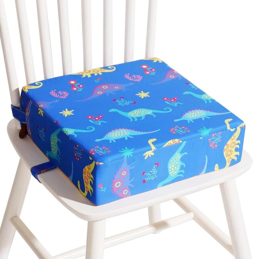 Verstelbare en Draagbare Kinderstoel Verhoger met Veiligheidsgordels en Antislip Onderzijde voor Thuis en Onderweg