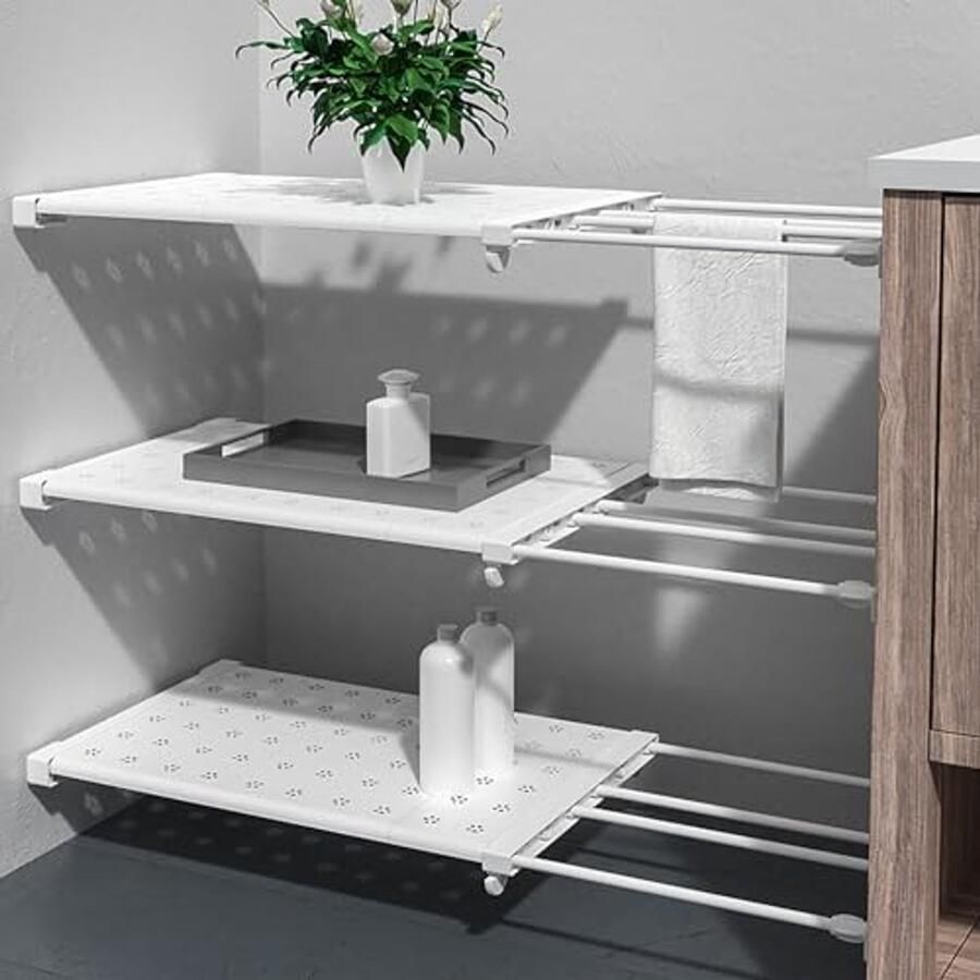 Verstelbare en uitbreidbare planken voor kast Nagelvrij en telescopisch