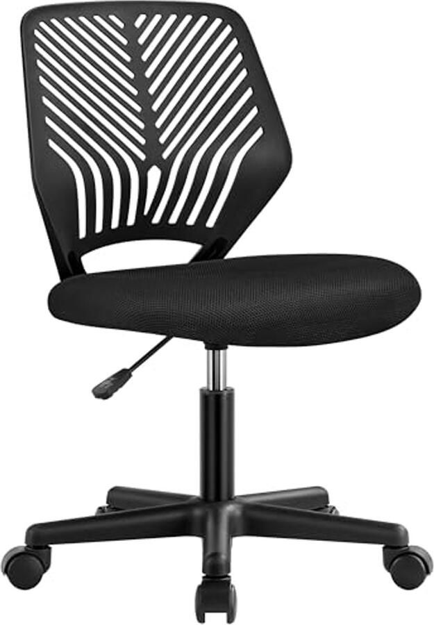 Verstelbare Ergonomische Bureaustoel zonder Armleuningen Draaistoel voor Thuis en Kantoor