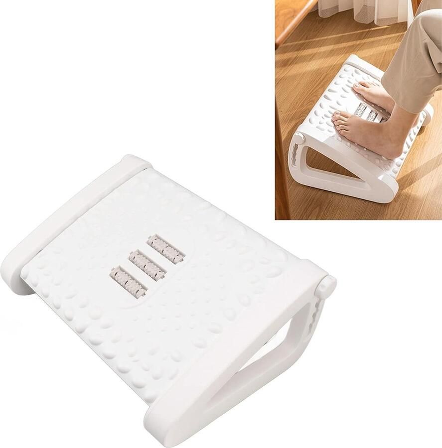 Verstelbare Ergonomische Voetsteun met Massagetextuur voor Onder Het Bureau