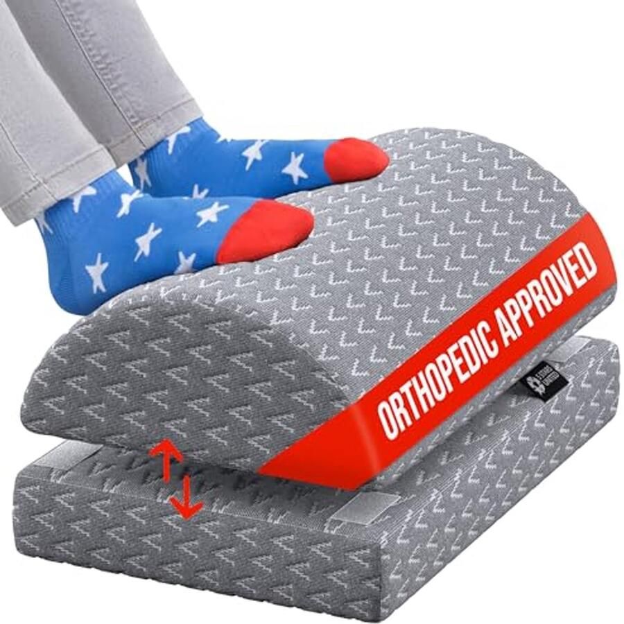 Verstelbare Ergonomische Voetsteun voor Onder Bureau Ademend en Antislip Ontwerp