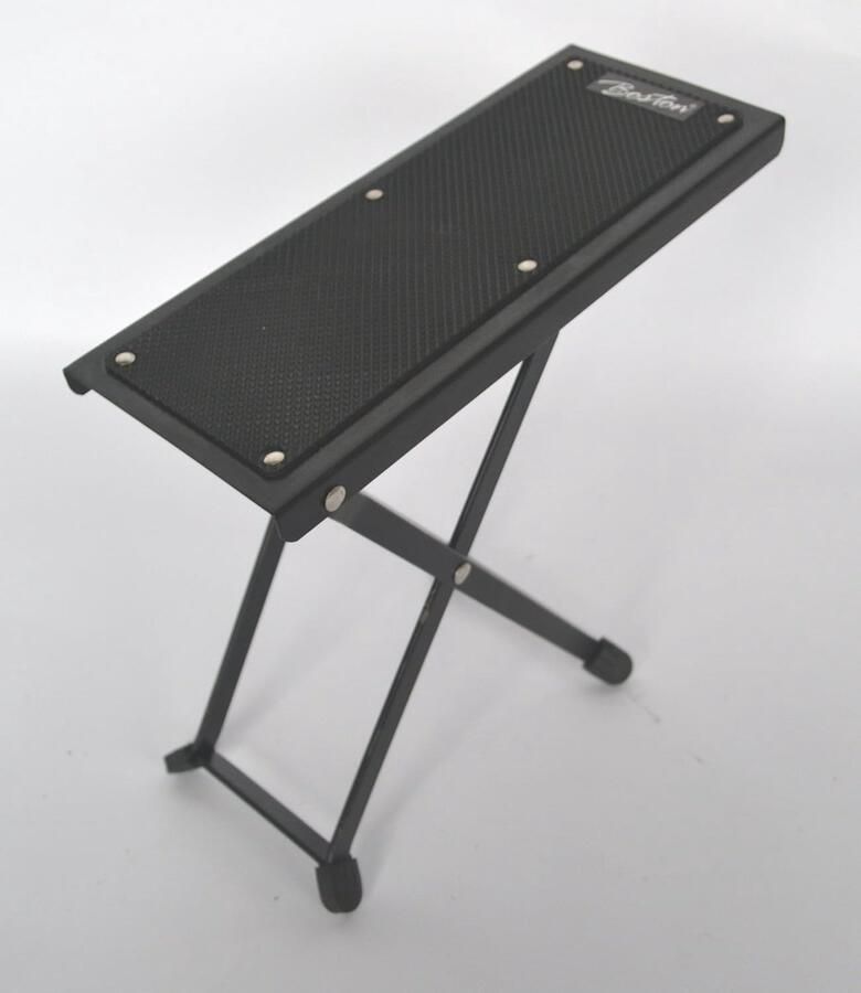 Verstelbare gitaar-voetenbank ideaal voor muzikanten 1 stuk zwart