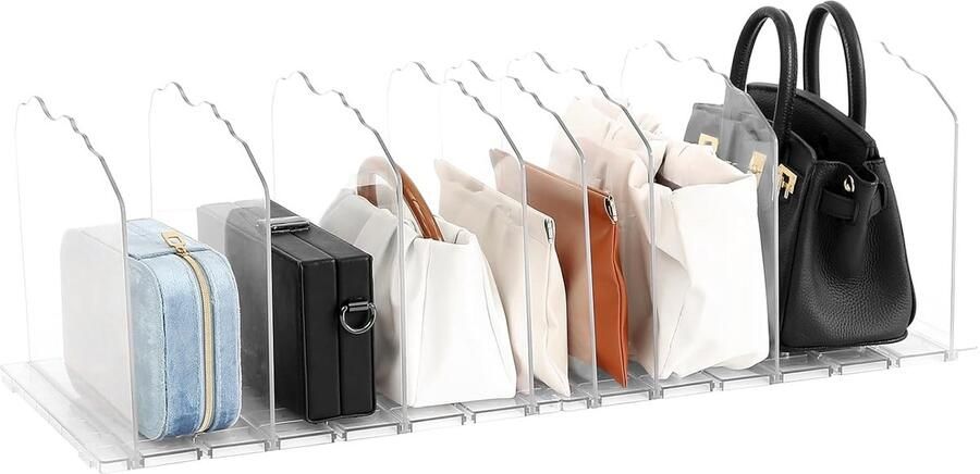 Verstelbare Handtas Opslag Organizer 8 Stuks Duidelijk Acryl