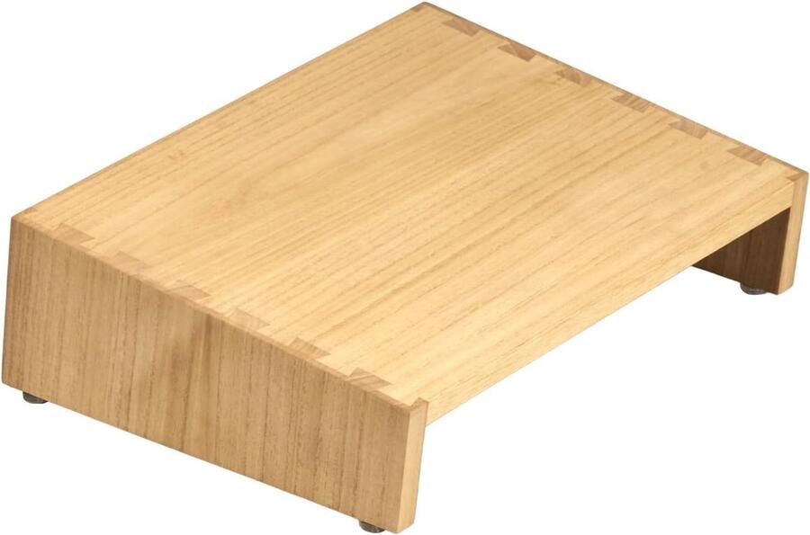 Verstelbare Houten Voetenbank Ergonomische Support Natuurlijke Kleur