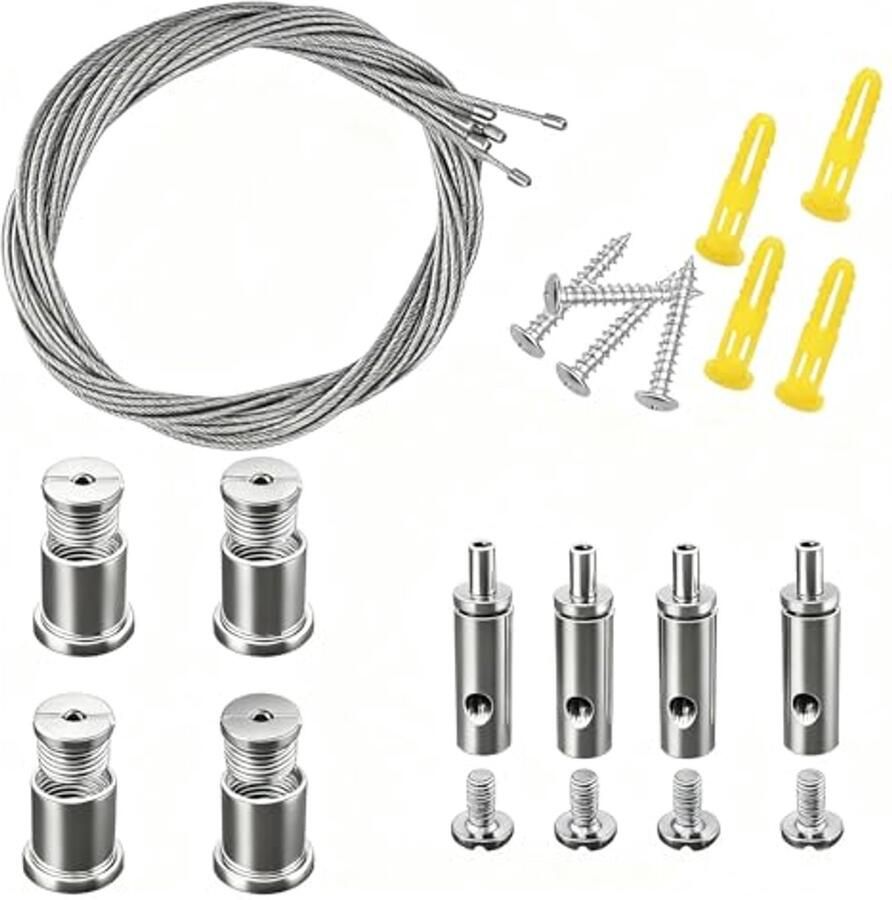 Verstelbare kabelophanging voor lampen Universele ophangset 4 stuks 2 m