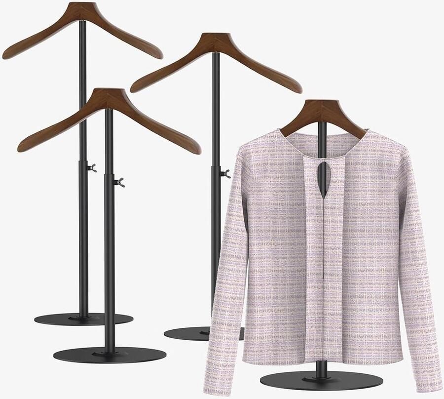 Verstelbare Kleding Display Rack Draagbaar Kledingrek 4 Stuks