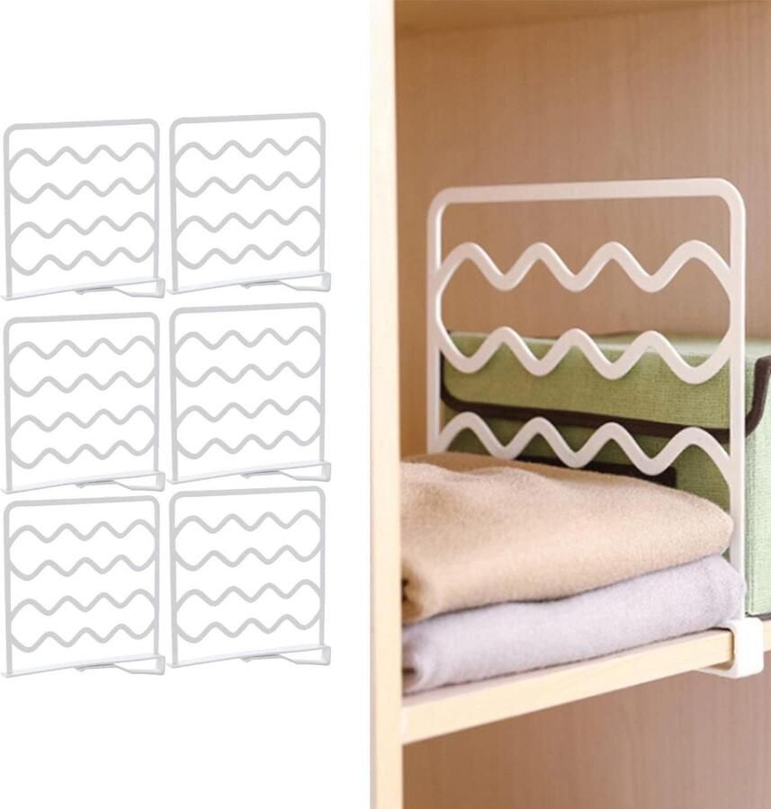 Verstelbare kledingkast plankverdelers reksysteem zonder boren kasten organisatie houten kastverdeler