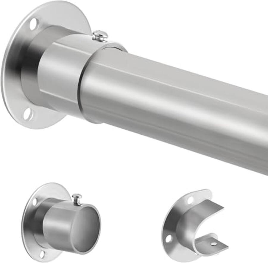 Verstelbare Kledingrail 74-134 cm Stabiele en Uitbreidbare Kledinghanger voor Kledingkast en Balkon