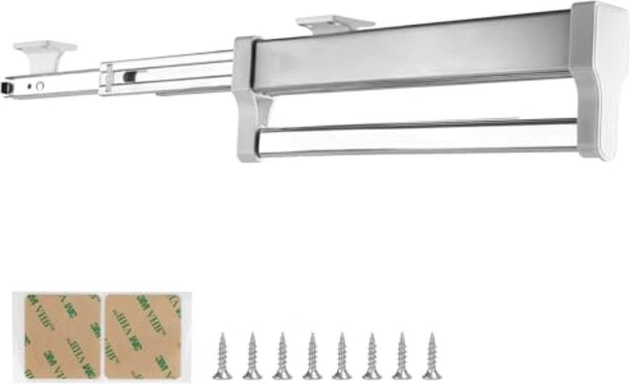 Verstelbare kledingrail voor kast telescopische stang 30-60 cm ruimtebesparend