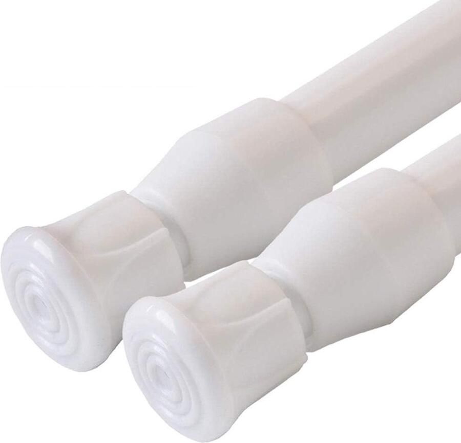 Verstelbare kleine spanstangen set van 2 40-70 cm korte telescopische gordijnroede wit netgordijnen kasten keuken kledingkast Gordijn trekstang