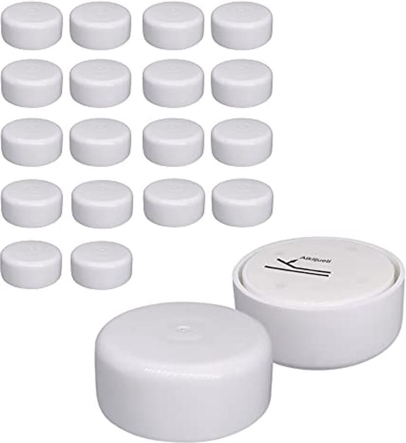 Verstelbare kunststof meubelpoten 20 stuks rond Ø 55 mm zelfklevend