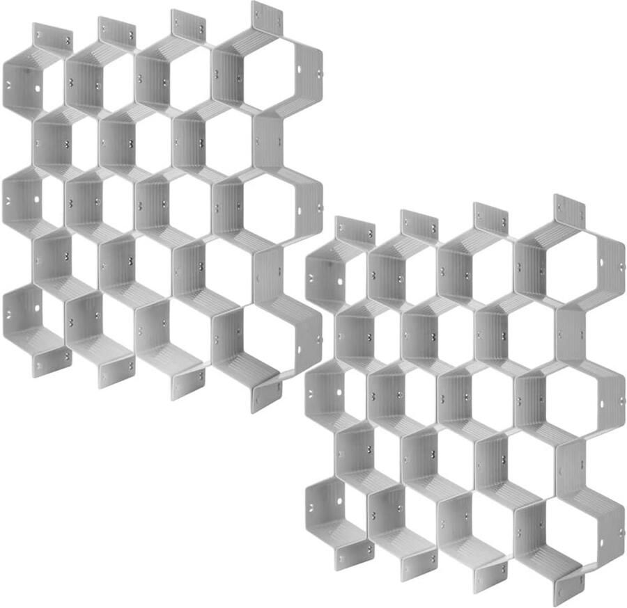 Verstelbare Ladeverdeler DIY Grid Divider voor Ondergoed Sjaals en Sokken 2 Pack