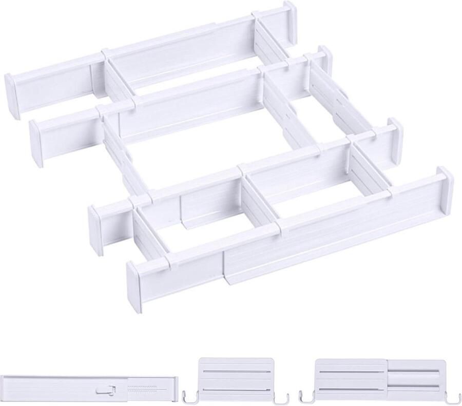 Verstelbare ladeverdeler Opbergsysteem voor keuken Slaapkamer Commode Kast Büro Organizer