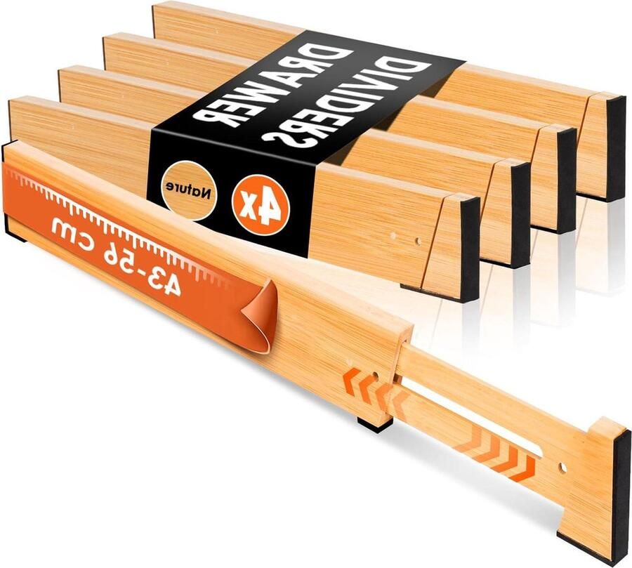 Verstelbare Ladeverdeler Organiseer efficiënt 1 stuk Natuurlijk