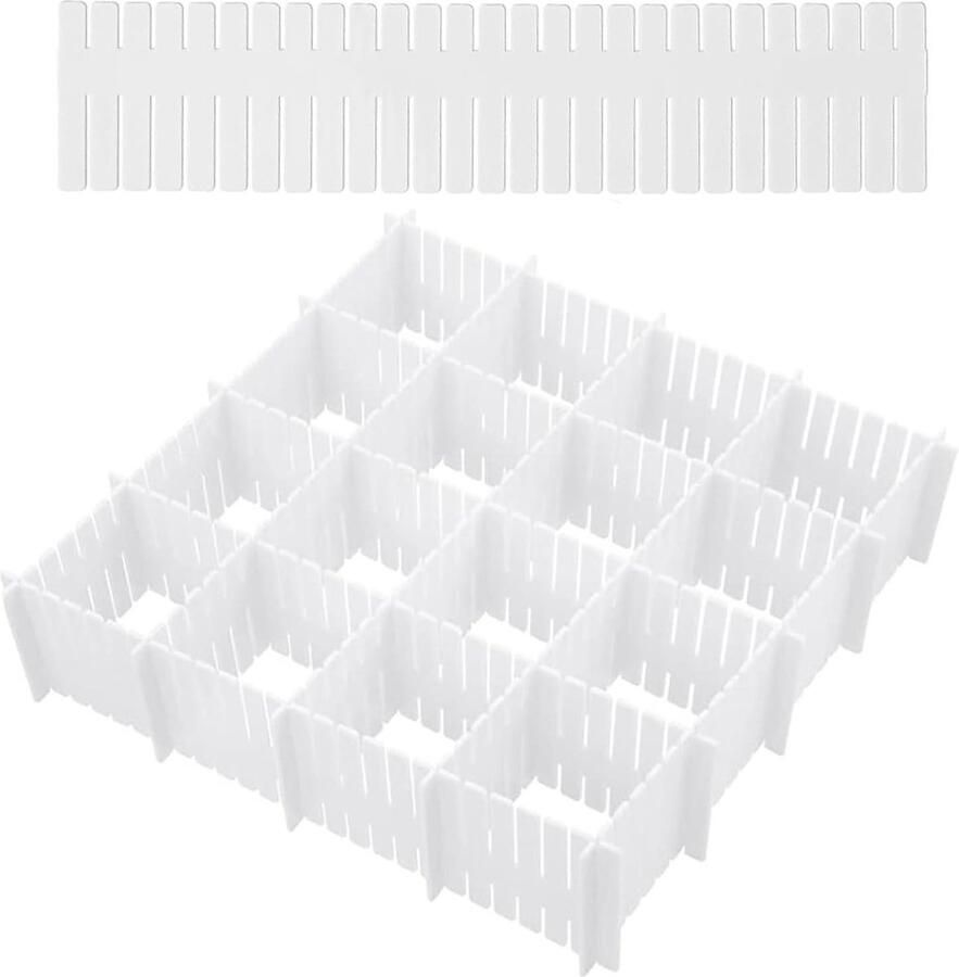 Verstelbare Ladeverdeler Organiseer met gemak 20 stuks Wit