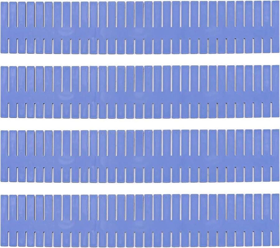 Verstelbare Ladeverdelers 20 STKS Ondergoed Sokken Organizer Plastic Ladescheiders Blauw
