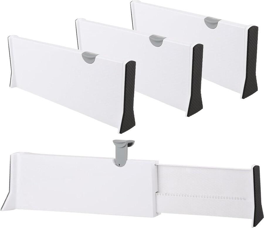 Verstelbare ladeverdelers 8 stuks 13 cm lade-organizer keuken kledingkast wit