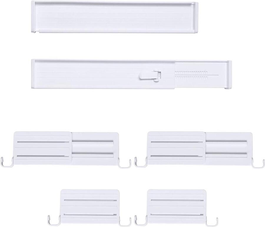 Verstelbare Ladeverdelers Geschikt voor Keuken Kaptafel Badkamer Slaapkamer (Wit) Set van 2