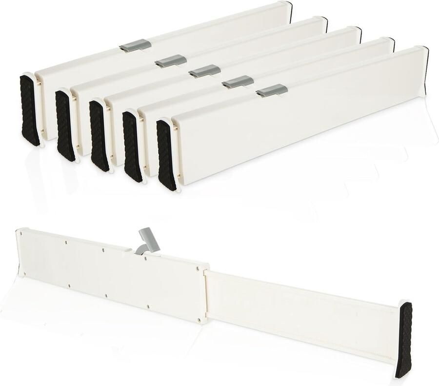 Luvetrex Verstelbare Ladeverdelers Set van 6 – 33 2-55 cm Ideaal voor Keuken en Kantoor