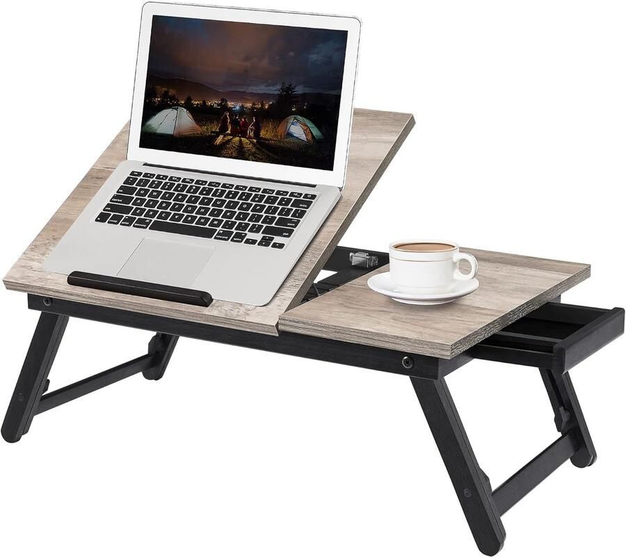 Verstelbare Laptoptafel voor Bed en Bank Inklapbare Laptopstandaard voor Gemak