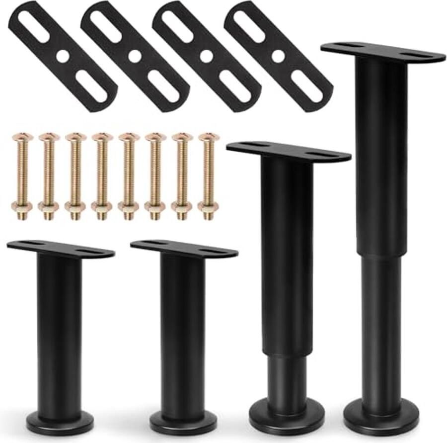 Verstelbare metalen bedframe steunpoten kit 16 stuks voor optimale ondersteuning