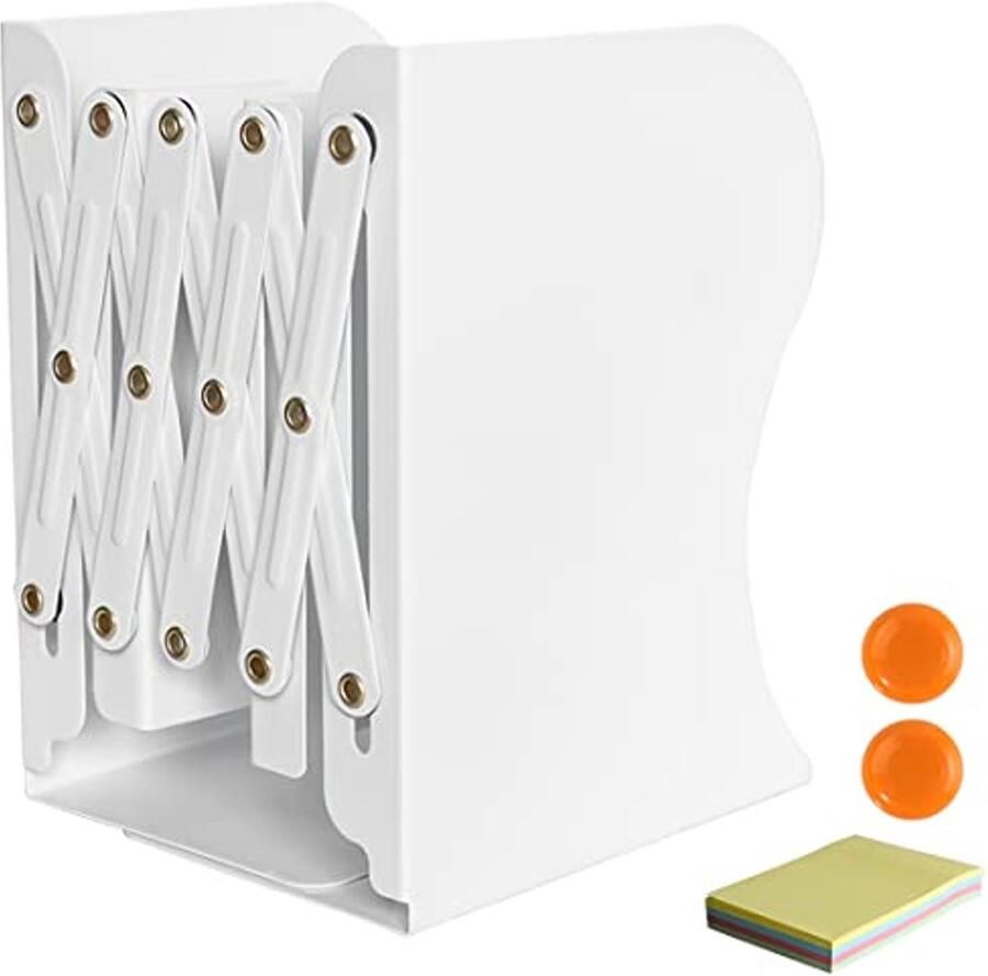 Verstelbare metalen boekenkast met uittrekbare boekenpers voor kantoor en bibliotheek