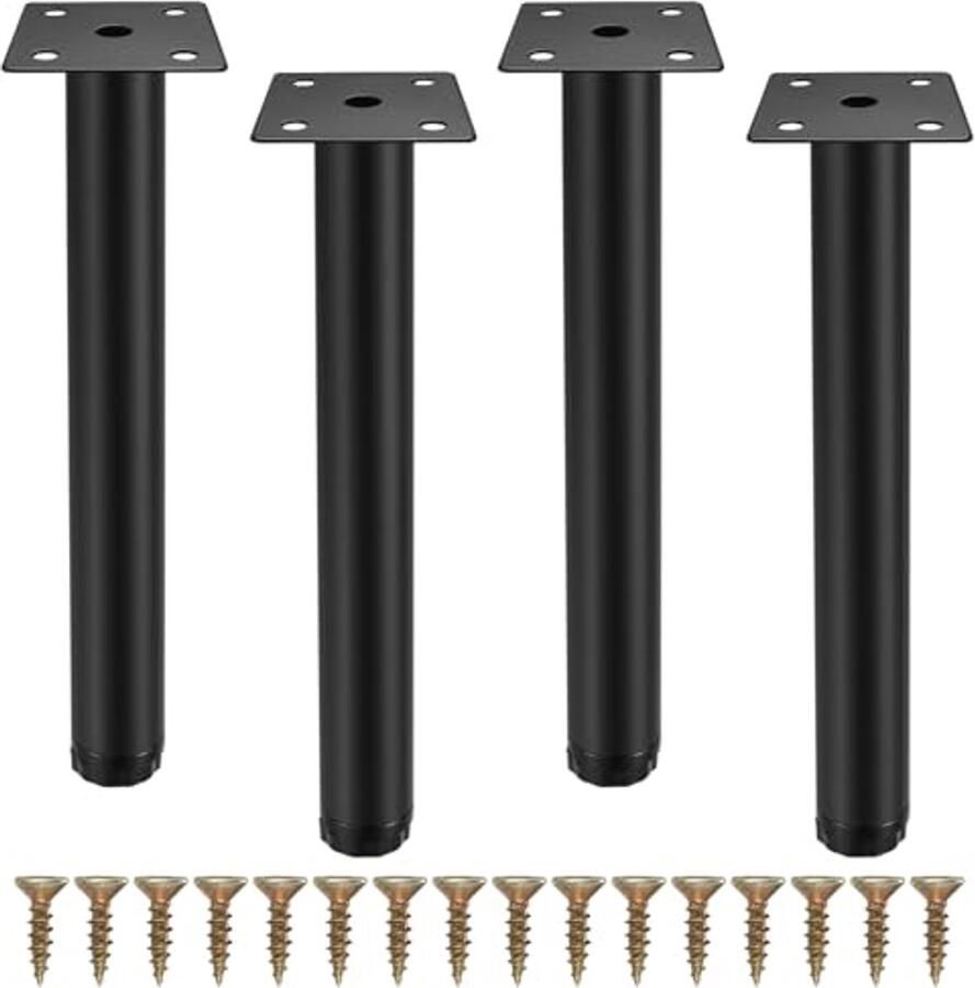 Verstelbare Metalen Meubelpootjes Vervangende Poten voor Sofas Tafels Stoelen Kasten Set van 4 20cm