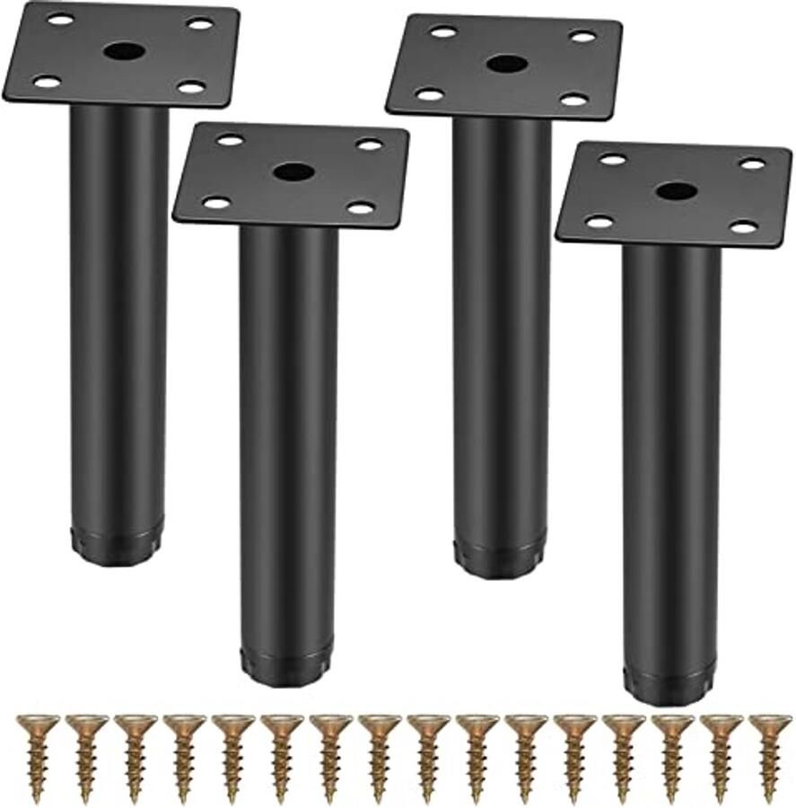 Verstelbare metalen meubelpoten 15 cm 4 stuks voor meubels en kasten