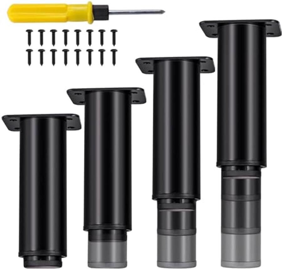 Verstelbare Metalen Meubelpoten 9 8 17 7 inch 4 Stuks voor Keuken Dressoir Tv-standaard en Meer