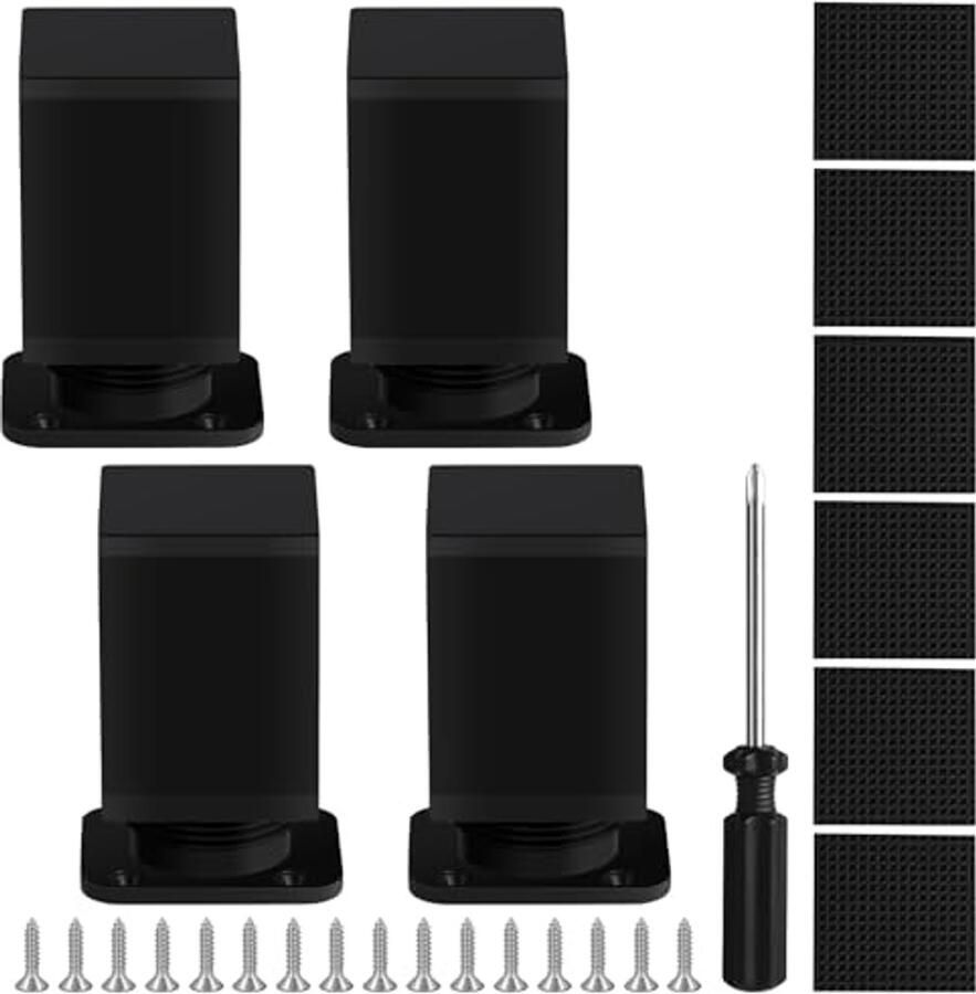 Verstelbare Meubelpoot Set van 4 0-20mm Hoogte Verstelbaar voor Tafel Stoel en Kast