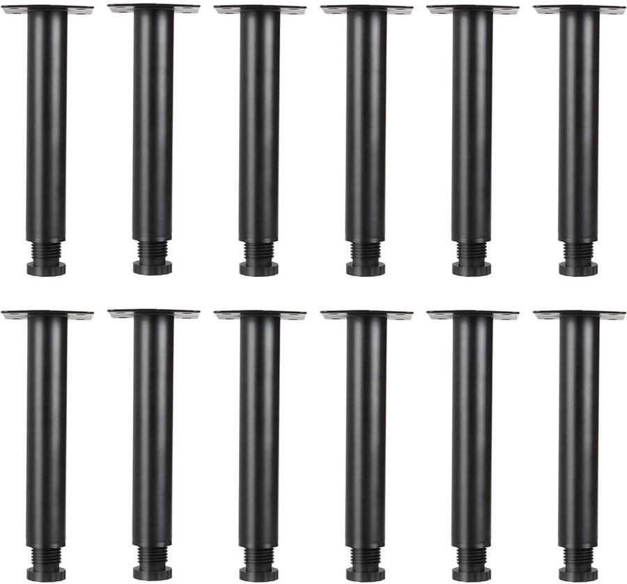 Verstelbare meubelpoten 12 stuks 15 cm metaal
