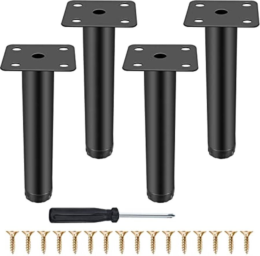 Verstelbare Meubelpoten 15 cm 4 Stuks Metalen Kastpoten voor Bureaus Banken en Tafels