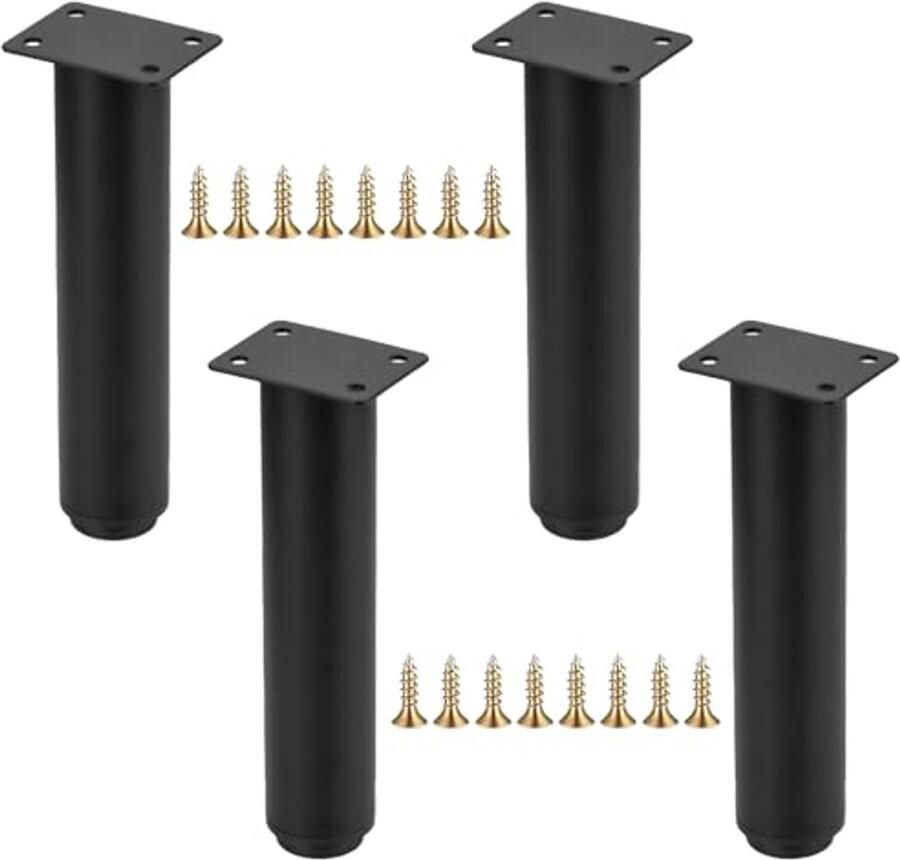 Verstelbare Meubelpoten 18-32 cm Zwart Metalen Poten voor Banken Tafel en Kasten